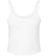 BL1012 1012 Bella Ladies Micro Rib Spaghetti Strap Tank Top solid white blend colour image